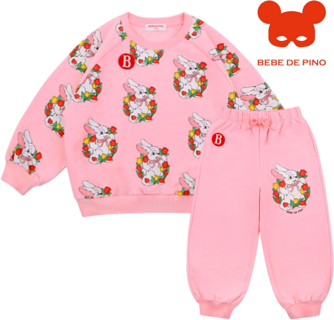 [백화점발송] 베베드피노 맨투맨 세트 등원 등교 유치원 초등학교 입학 신학기 일상 여행 상하의 츄리닝