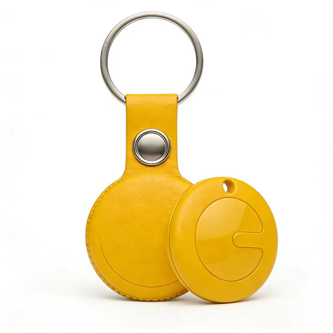 AIVK GPS定位器 Find Tag 藍牙追蹤器, 黃色-安卓/蘋果通用版, 1個