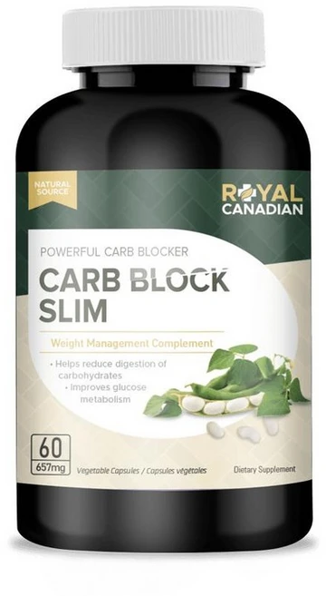 ROYAL CANADIAN Carb Block Slim 로얄캐네디언 파워풀 카브 블록 슬림 60캡슐, 60정, 1개 - 쿠팡