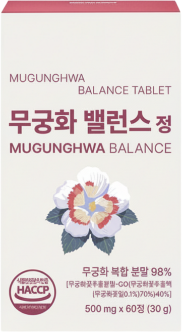 국내산 무궁화꽃 100% 무궁화핏 복합물 식약청 인증 고함량 무궁화 추출분말 영양제 히비스커스 라이프플러스, 1개, 60회분