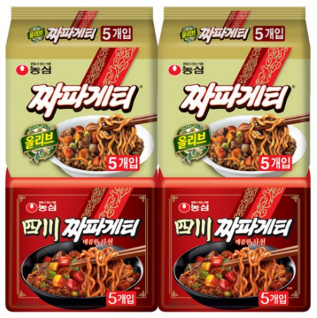 농심 사천 짜파게티 10p + 짜파게티 10p, 1세트