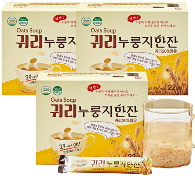 쌍지뜰 귀리누룽지한잔 3박스, 440g