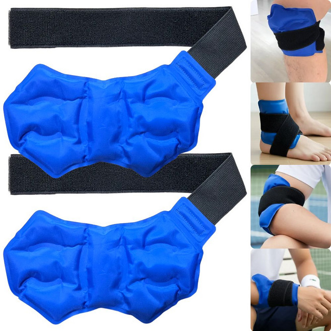 에브노 발목 손목 무릎 냉온 찜질팩 2개, 1세트