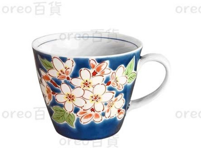 九谷燒 青郊窯 日本製 四季花卉 馬克杯 - 限量六款, 1個, 桜