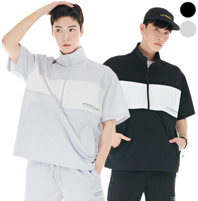 [체이스컬트] (본사직영)STRETCH 하이넥 반팔 아노락 T-SHIRT2Color