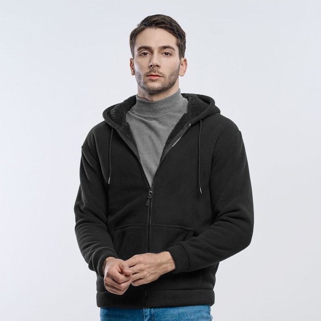 [BFL] 남성 겨울 세상따뜻한 보아털 전체 안감 플리스 후드 집업 자켓