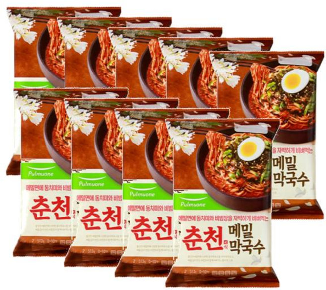 풀무원 춘천식 메밀막국수 2인분, 9개, 513g