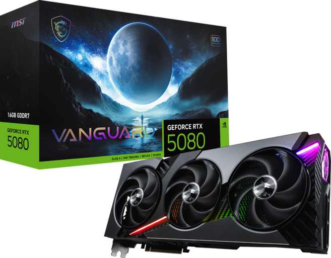 MSI 지포스 RTX 5080 뱅가드 SOC D7 16GB 하이퍼프로져, 선택없음