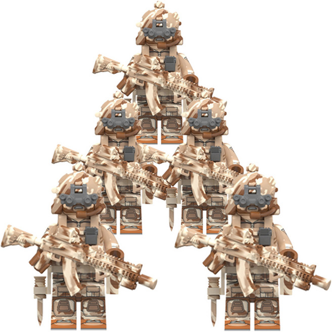 밀리터리 솔져 시리즈 5. 미국 네이비실(해군특수부대) 군인/경찰/특수부대/ARMY 호환블록 브릭미니피규어 취미/수집/장식/컬렉션용 커스텀 블록피겨, 0501. 미국 네이비실(해군특수부대) (x5개), 1개