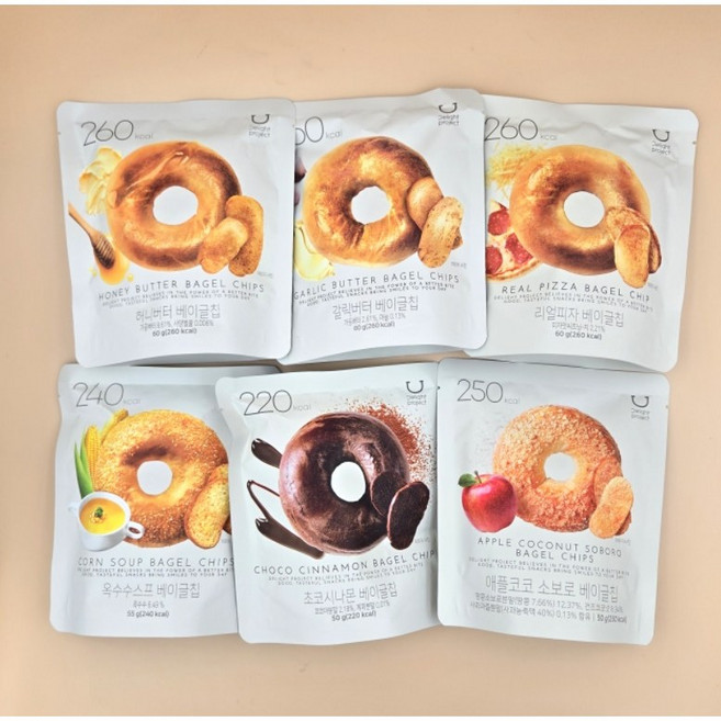 딜라이트 프로젝트 베이글칩 6종 세트, 1세트, 340g