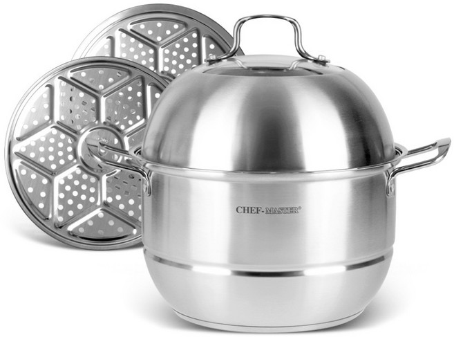 셰프마스터 스테인레스 2단찜기 인덕션IH 26cm, 1개