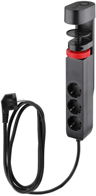 무타공 거치형 오피스 사무 가정용 멀티탭 3구 차야 프리드릴 USB Cx2+Ax1타입, 블랙, 1개, 1.4m