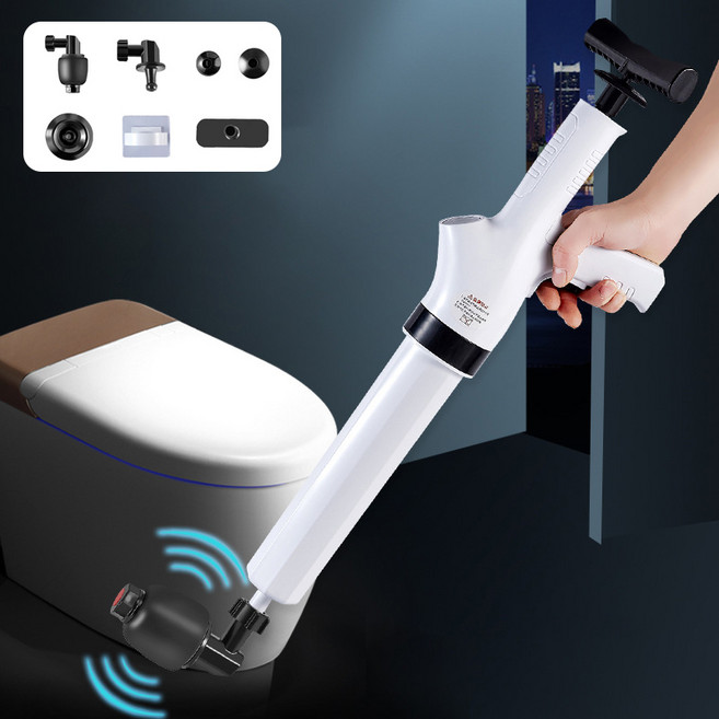 콜콜러브 일체형 초강력 에어 뚫어뻥 고압 펌프 변기뚫어뻥 변기막혔을때 세면대막힘 하수구뚫음, 화이트