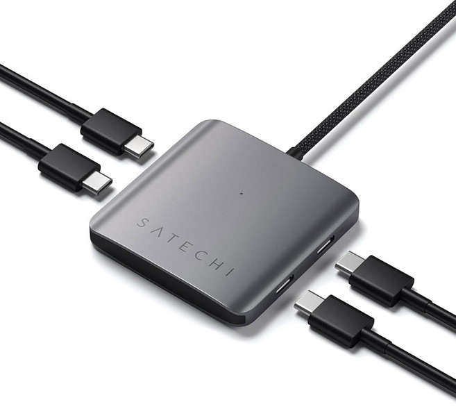 사테치 USB-C 허브: 맥북 서피스 크롬북 등을 위한 100W 패스스루 및 10G, Data Transfer (10Gbps)