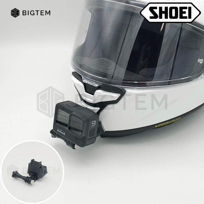 빅템 쇼에이 X-15 전용 액션캠 마운트 X15 일체형 맞춤형 턱캠 헬멧 고프로 거치대, #1 블랙, 1개