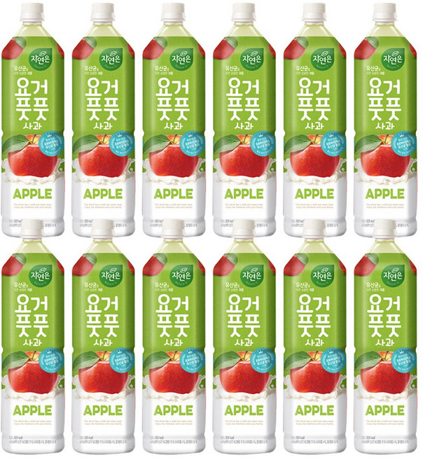 제트스카이 웅진 요거풋풋 사과, 1.5L, 12개