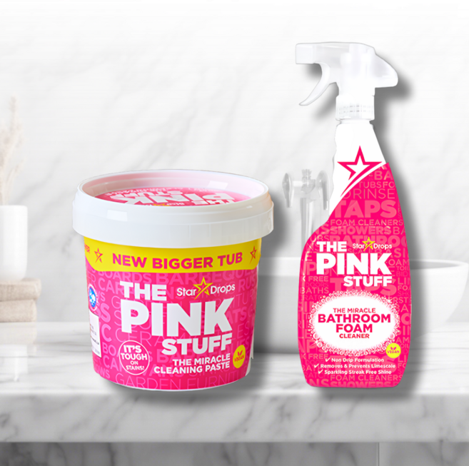 청소의 마법사SET [핑크스터프] 미라클 멀티(스프레이)클리너750ml + 미라클 페이스트 클리너 850g, 2개, 1.6L