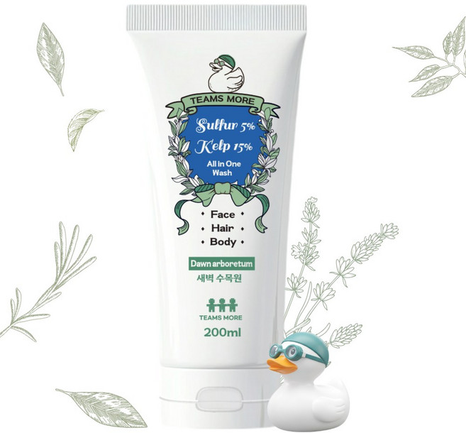 팀스모어 유황 다시마 수영 올인원 워시 새벽수목원, 1개, 200ml