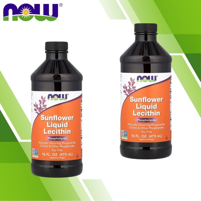 나우 해바라기 레시틴 액상 Lecithin 포스파티딜콜린 473ml 2개