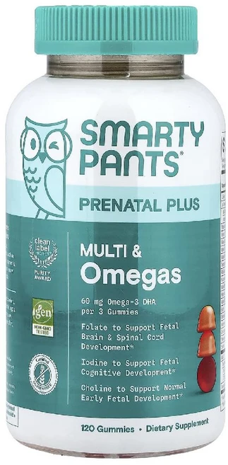 스마티팬츠 멀티비타민 오메가3 임산부용 구미젤리 오렌지 딸기 레모네이드맛 120개 - 쿠팡