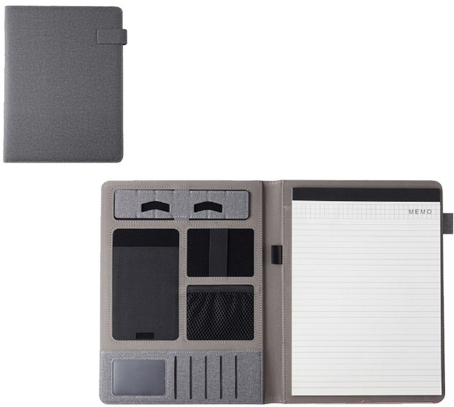 아워리빙 A4 클립보드 계산기 서류파일 결재판, 1개, C타입 그레이