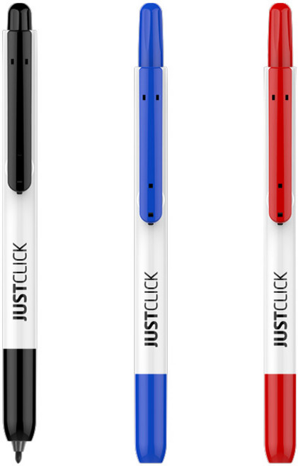 모리스 저스트클릭 노크식 네임펜 F/클릭식, 블랙