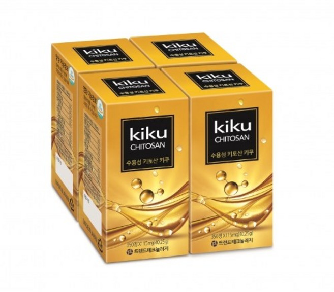 수용성 저분자 키토산키쿠 12병세트(4 200정), 4개, 350정