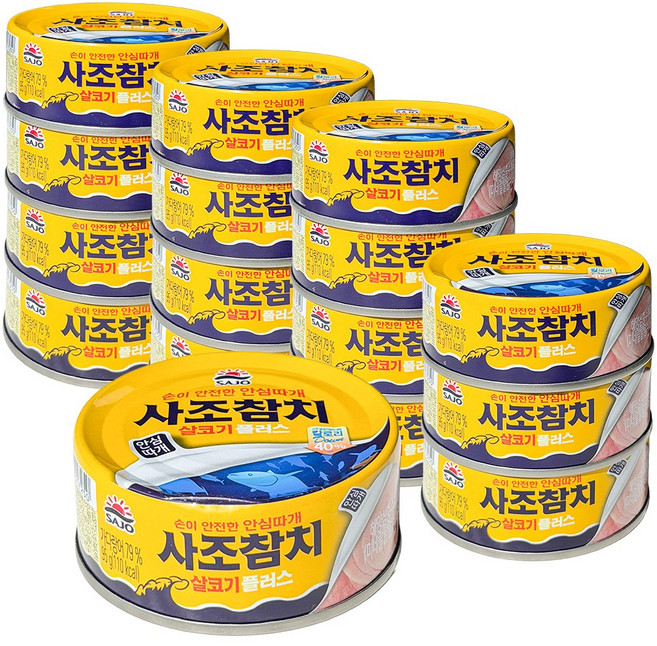 사조참치 살코기 플러스95g x16개 안심따개 건강한 참치