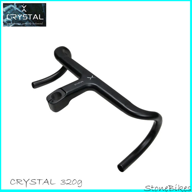 【CRYSTAL】碳纖一體式把手 輕量320g 相容FSA系統, 1個, 440mm,140mm