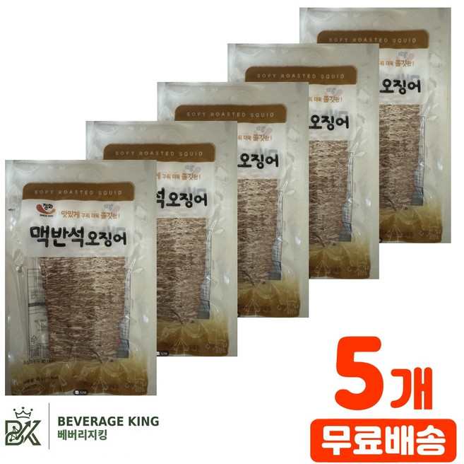 정화식품 맥반석 오징어, 35g, 5개