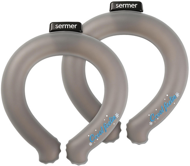 세르메르 26두께 대용량 18도 아이스 여름용 넥쿨러 1+1, 그레이, 2개
