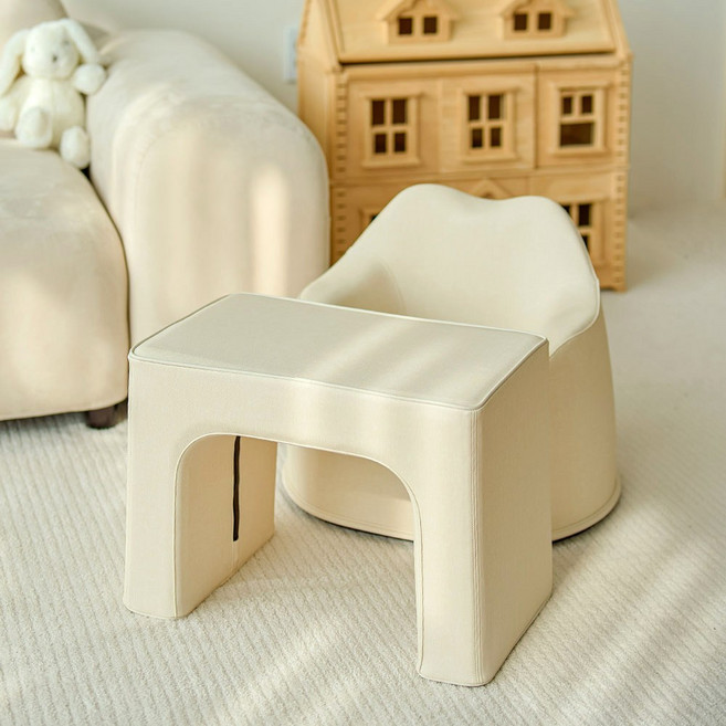 리에또 모던 유아 아기소파 테이블 세트 아기 책상 의자, 크림set