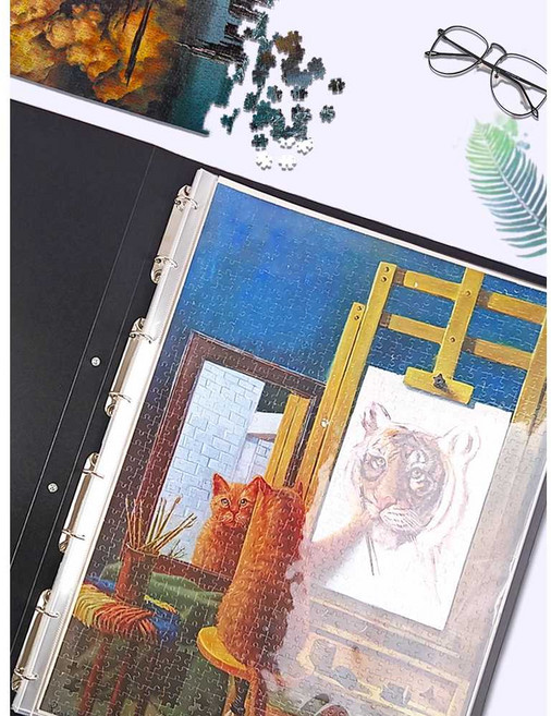 B2 클리어화일 그림 퍼즐 포스터 수납 보관 서류, 1개, 1. 블랙/10p/슬림 B2 (51x71cm