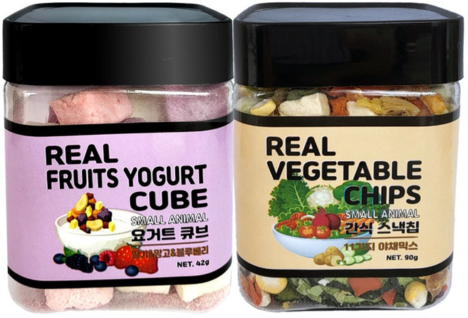 그로비타 소동물 간식 세트 11가지 야채+동결요거트 블루베리 망고 딸기