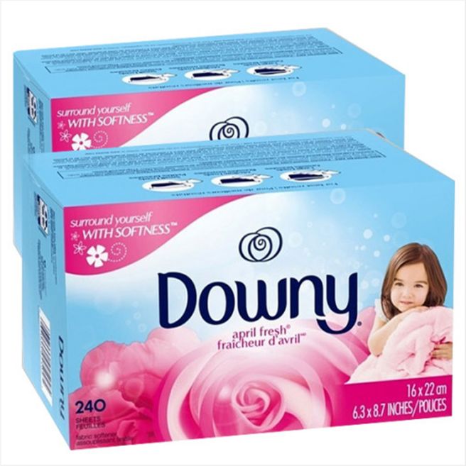 다우니 건조기 드라이 시트 에이프릴 프레쉬 본품, 240개입, 2개