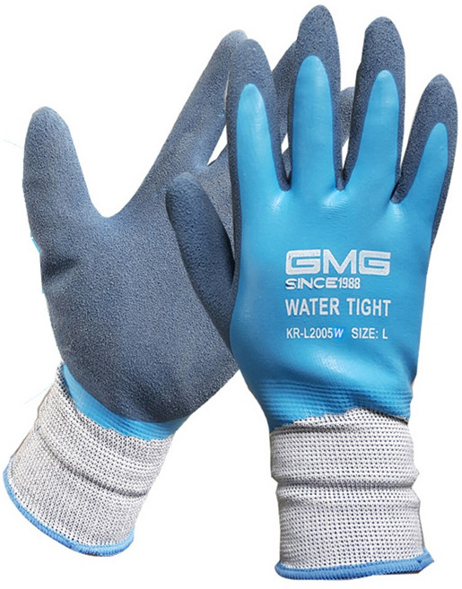 GMG 웜그립 방수 방한 코팅장갑 KR-L2005W 방유 절연 이중장갑, 1개