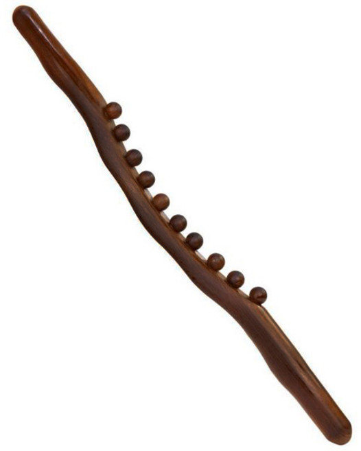 원목 구슬 지압봉 마사지봉 림프순환 셀프 마사지기 경추 안마기 58cm, 1개, 상세페이지 참조