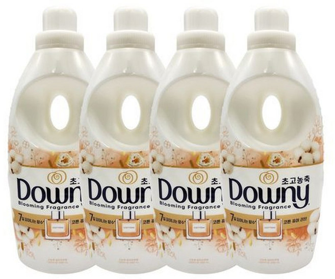 다우니 퍼퓸 섬유유연제 코튼 퓨어러브 1L x 4입 /7일 피어나는 향수, 1개