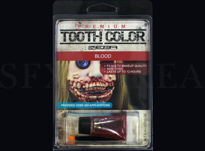 SFXKOREA/EBA.프리미엄 치아 컬러(Premium Tooth Color)_6ml/치아에나멜 치아색소 특수분장 특수분장재료 할로윈 치아분장, EBA.프리미엄 치아 컬러_Blood_6ml