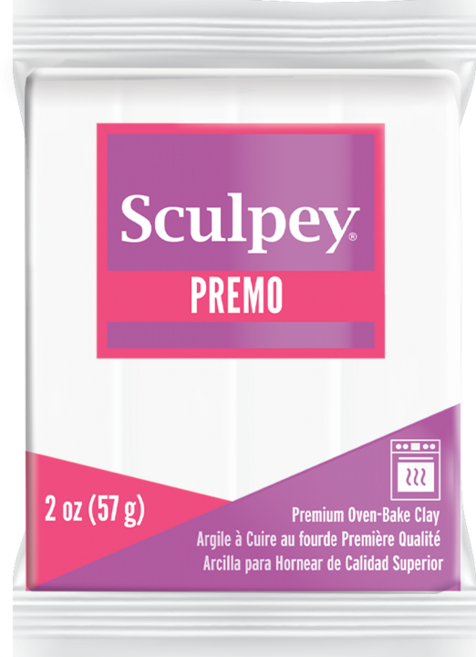 스컬피 프레모 57g (Premo 2oz) 전문가용 폴리머클레이, White(흰색)