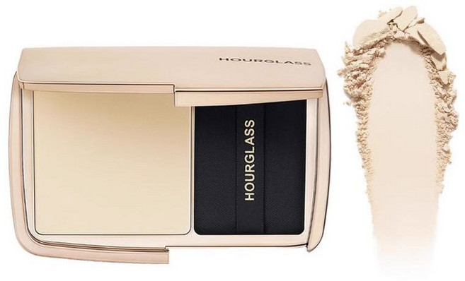 HOURGLASS 매트 세팅 파우더 컴팩트 프레스드 메이크업 지속되는 블러링 투명 오래 유분 마무리 조절