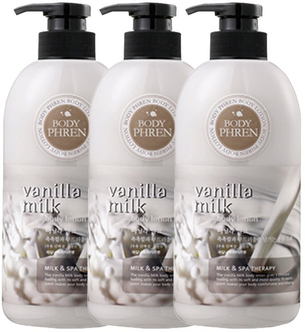 과일나라 바디프렌 바디로션 바닐라밀크, 500g, 3개