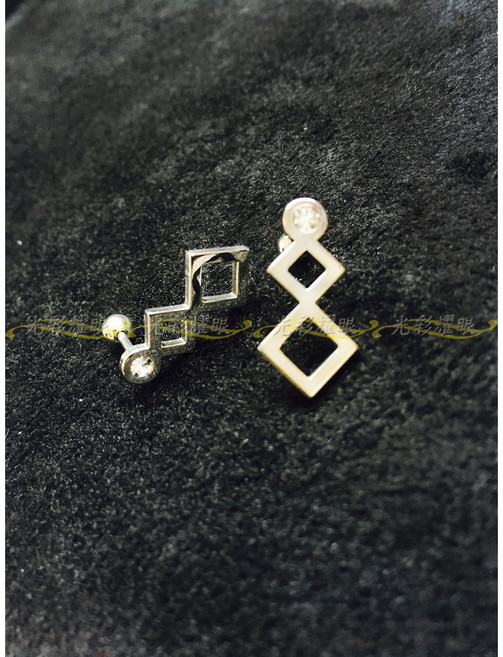 飾品 耳骨針 鋼針 多色耳針 男女耳環 菱形耳針