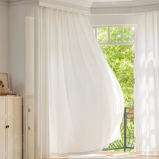 홈키안 쉬폰커튼 비침없는 나비주름 차르르커튼 커튼 거실커튼