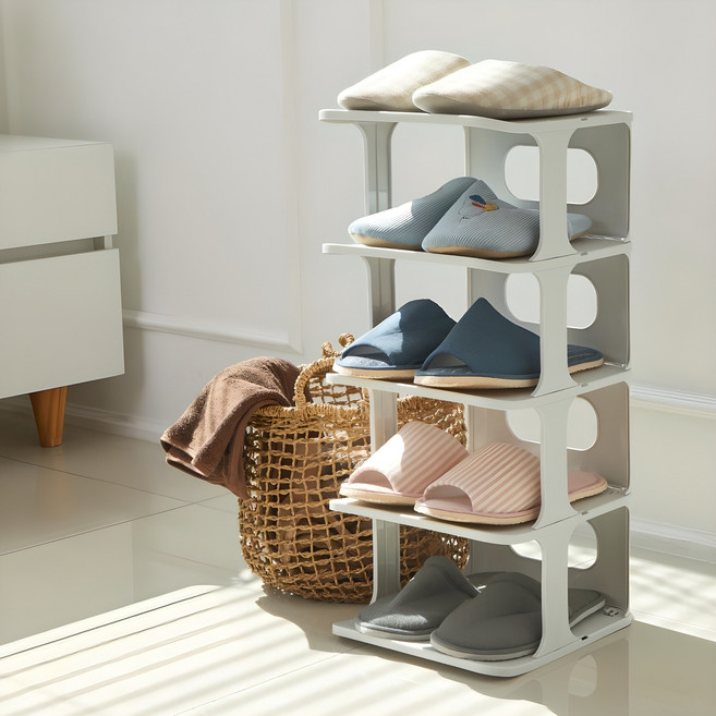 까사마루 린다 신발장, 그레이, 1개