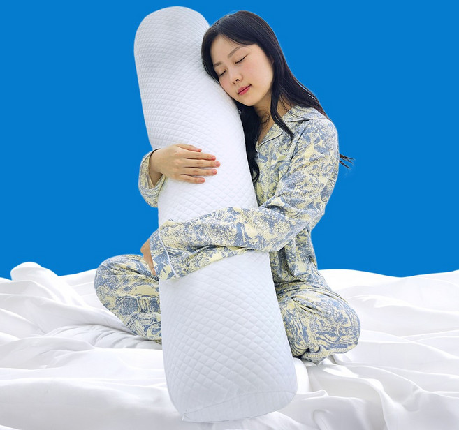 여름 냉감 바디필로우 시원한 대형 쿠션 안고자는베개 긴베개, 화이트