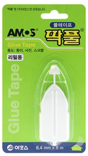 딱풀 풀테이프 리필 8.4x8M 아모스