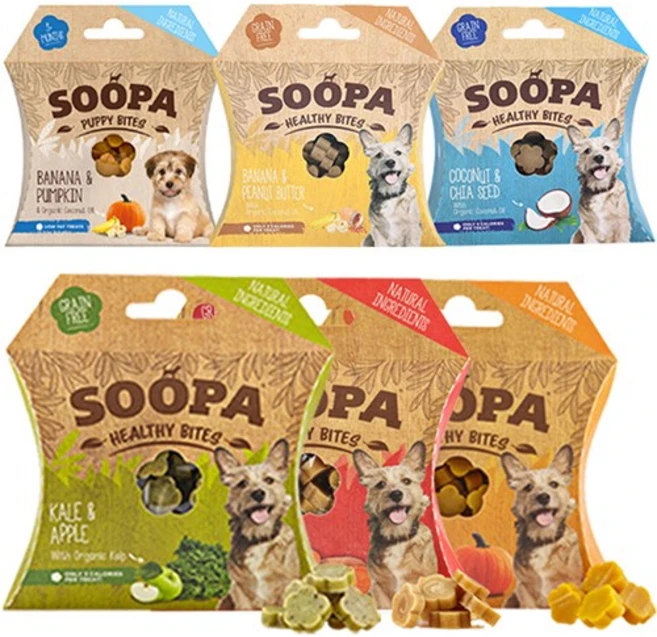 수파 헬시바이트 6종 하이포알러제닉 비건 애견 간식 강아지 트릿, 1개 - 쿠팡