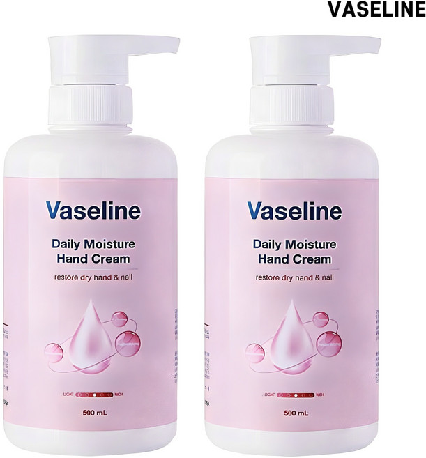 바세린 데일리 모이스처 핸드크림, 500ml, 2개