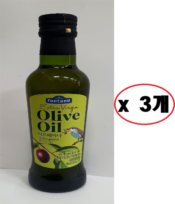 폰타나 엑스트라버진 올리브유 아르베끼나, 250ml, 3개